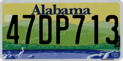 AL license plate 47DP713