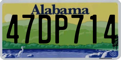 AL license plate 47DP714