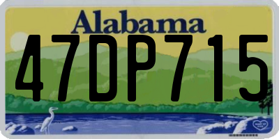 AL license plate 47DP715