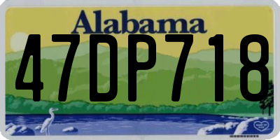 AL license plate 47DP718