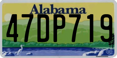 AL license plate 47DP719