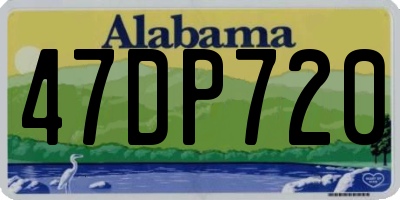 AL license plate 47DP720