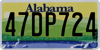 AL license plate 47DP724