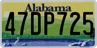 AL license plate 47DP725