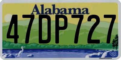 AL license plate 47DP727