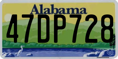 AL license plate 47DP728