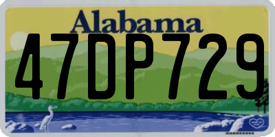 AL license plate 47DP729
