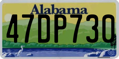 AL license plate 47DP730