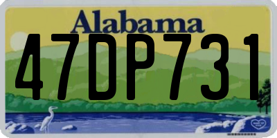AL license plate 47DP731