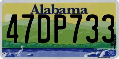 AL license plate 47DP733