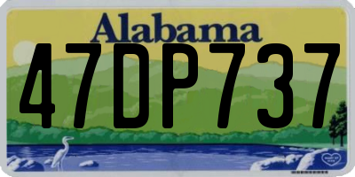 AL license plate 47DP737