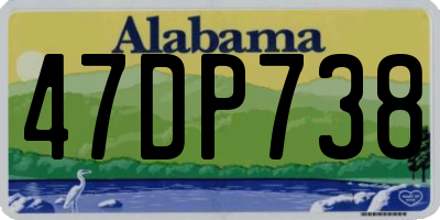 AL license plate 47DP738