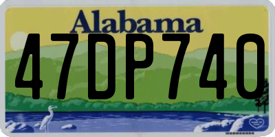 AL license plate 47DP740