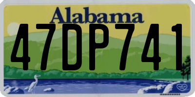 AL license plate 47DP741