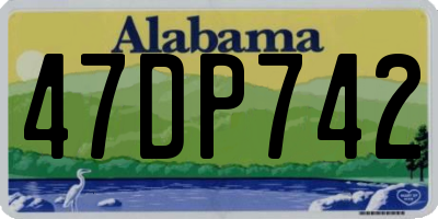 AL license plate 47DP742