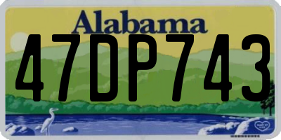 AL license plate 47DP743