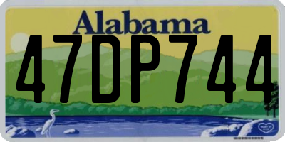 AL license plate 47DP744
