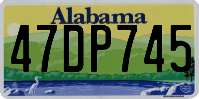 AL license plate 47DP745