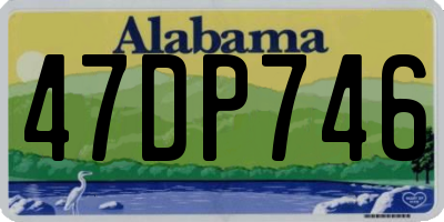 AL license plate 47DP746