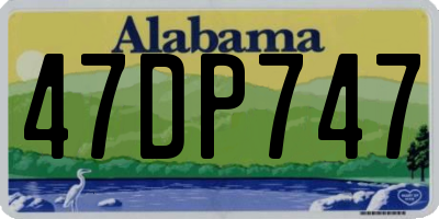 AL license plate 47DP747