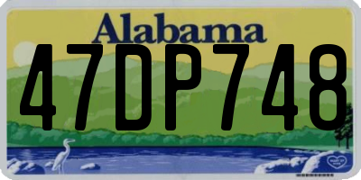 AL license plate 47DP748