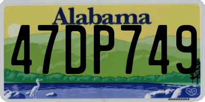 AL license plate 47DP749