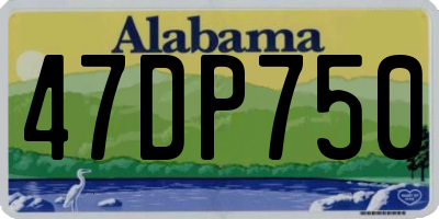 AL license plate 47DP750