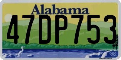 AL license plate 47DP753