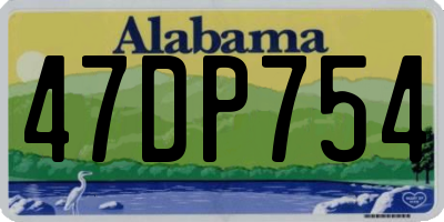 AL license plate 47DP754