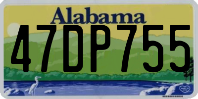 AL license plate 47DP755