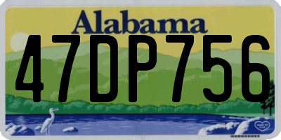 AL license plate 47DP756