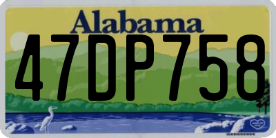 AL license plate 47DP758