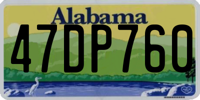 AL license plate 47DP760