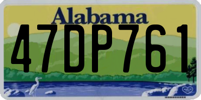 AL license plate 47DP761
