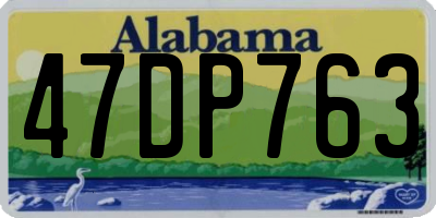 AL license plate 47DP763