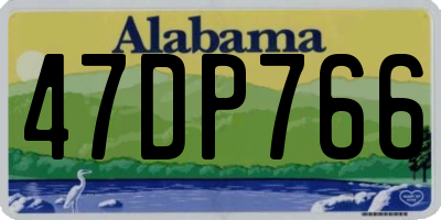 AL license plate 47DP766