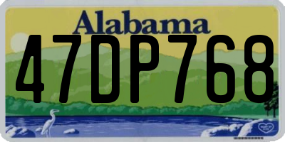 AL license plate 47DP768