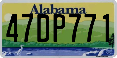 AL license plate 47DP771