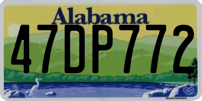 AL license plate 47DP772