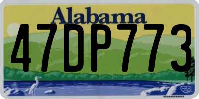 AL license plate 47DP773