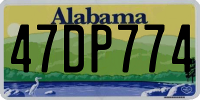 AL license plate 47DP774