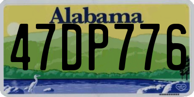 AL license plate 47DP776