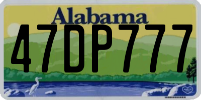 AL license plate 47DP777
