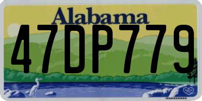 AL license plate 47DP779