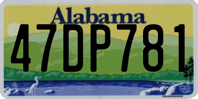 AL license plate 47DP781