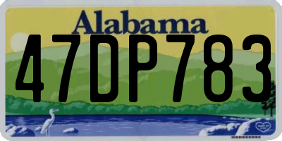 AL license plate 47DP783
