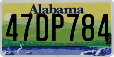 AL license plate 47DP784