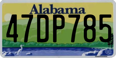 AL license plate 47DP785