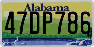 AL license plate 47DP786