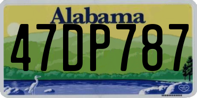 AL license plate 47DP787